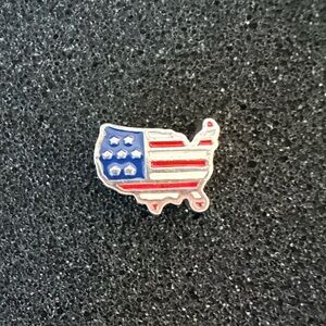 PANDORA 925 Sterling Silver USA Flag Charm
